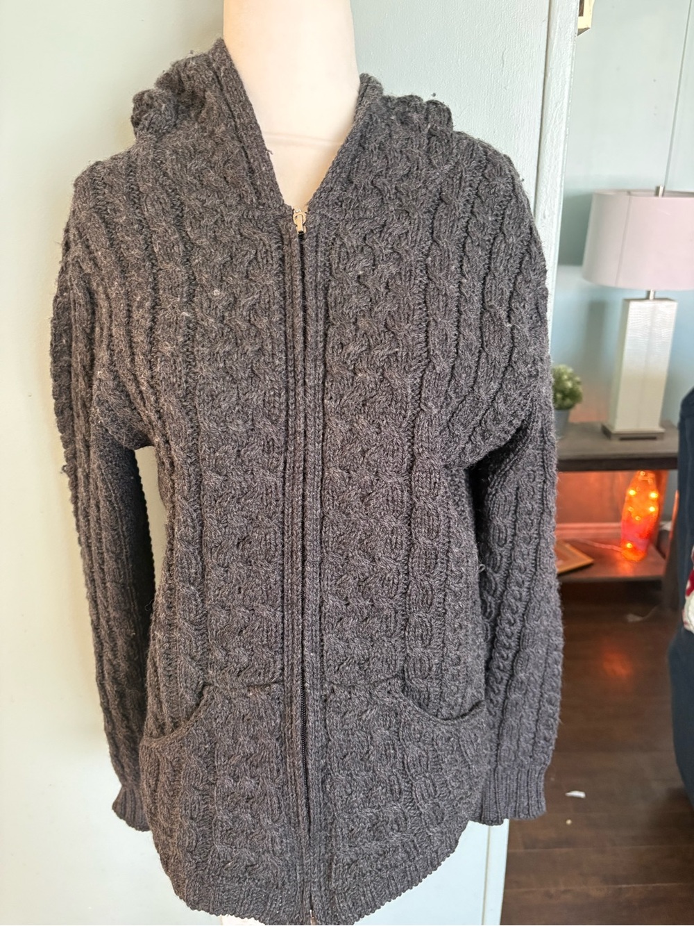 Inis Crafts merino wool grey sweater